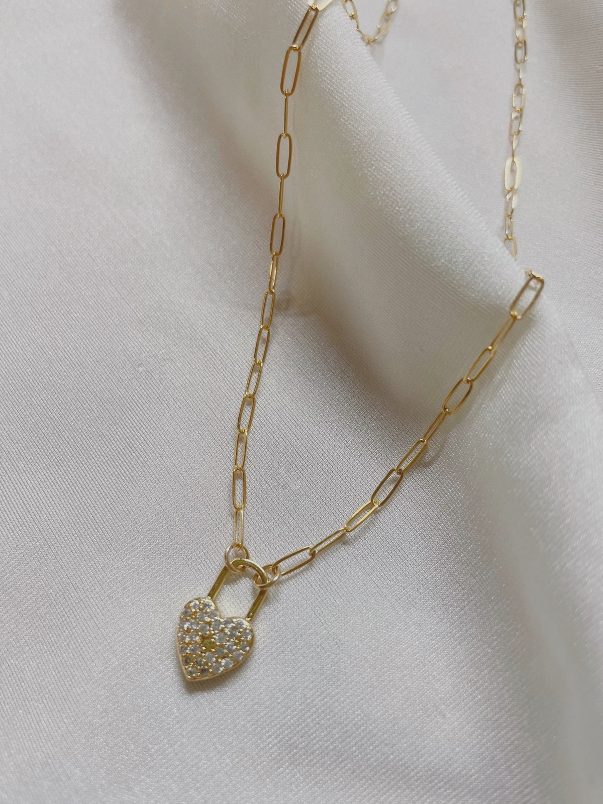 Heart Lock Pendant Necklace