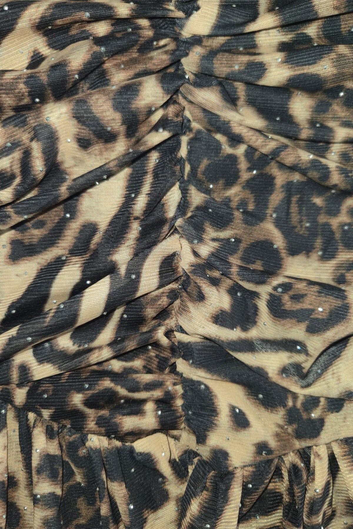 Leopard Pattern V-neck Halter Skort Dress With Open Back