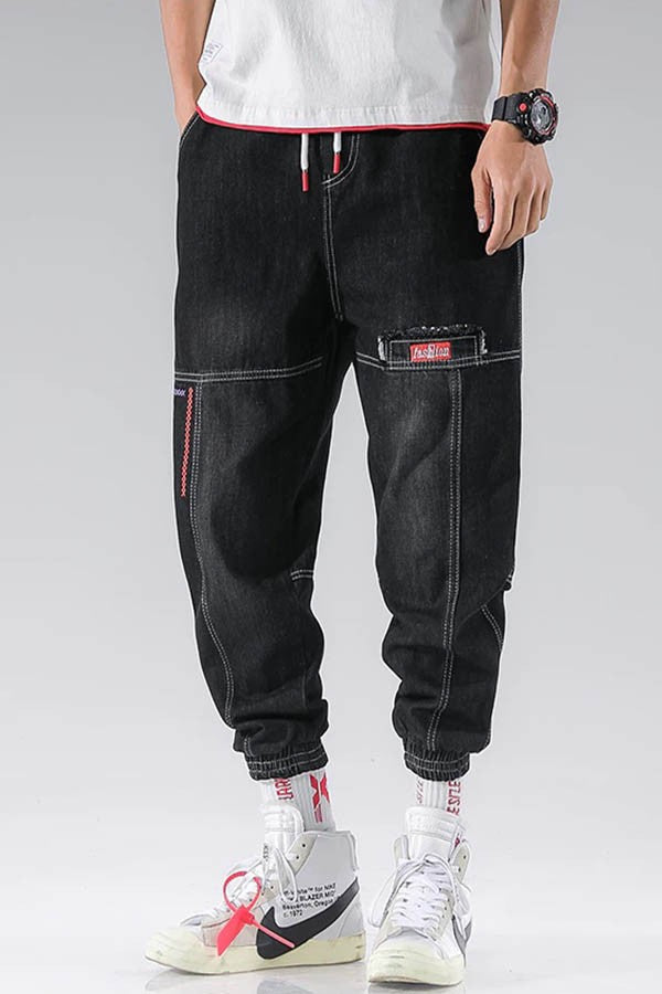 Streetwear Hip Hop Black Cargo Pants