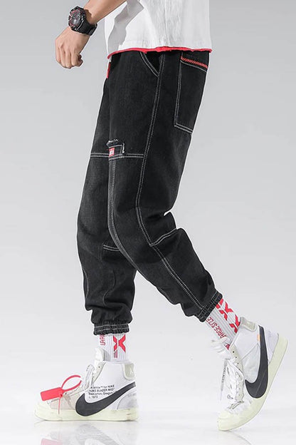 Streetwear Hip Hop Black Cargo Pants