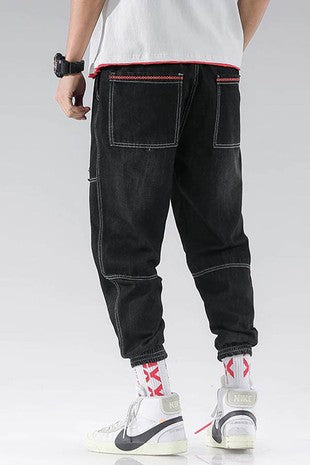 Streetwear Hip Hop Black Cargo Pants