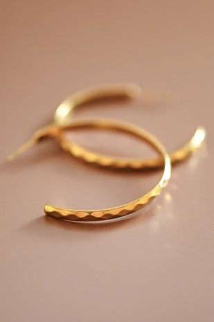 18k Gold Plated Waterproof Stainless Steel Hoop Earrings