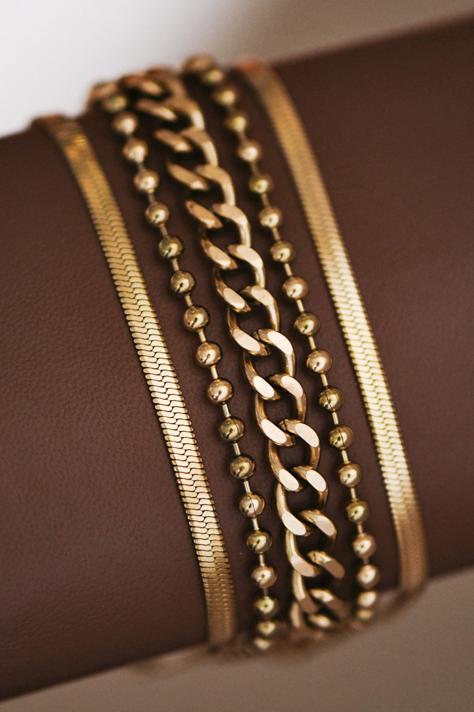 18k Gold Waterproof Stainless Steel Chain Bracelet