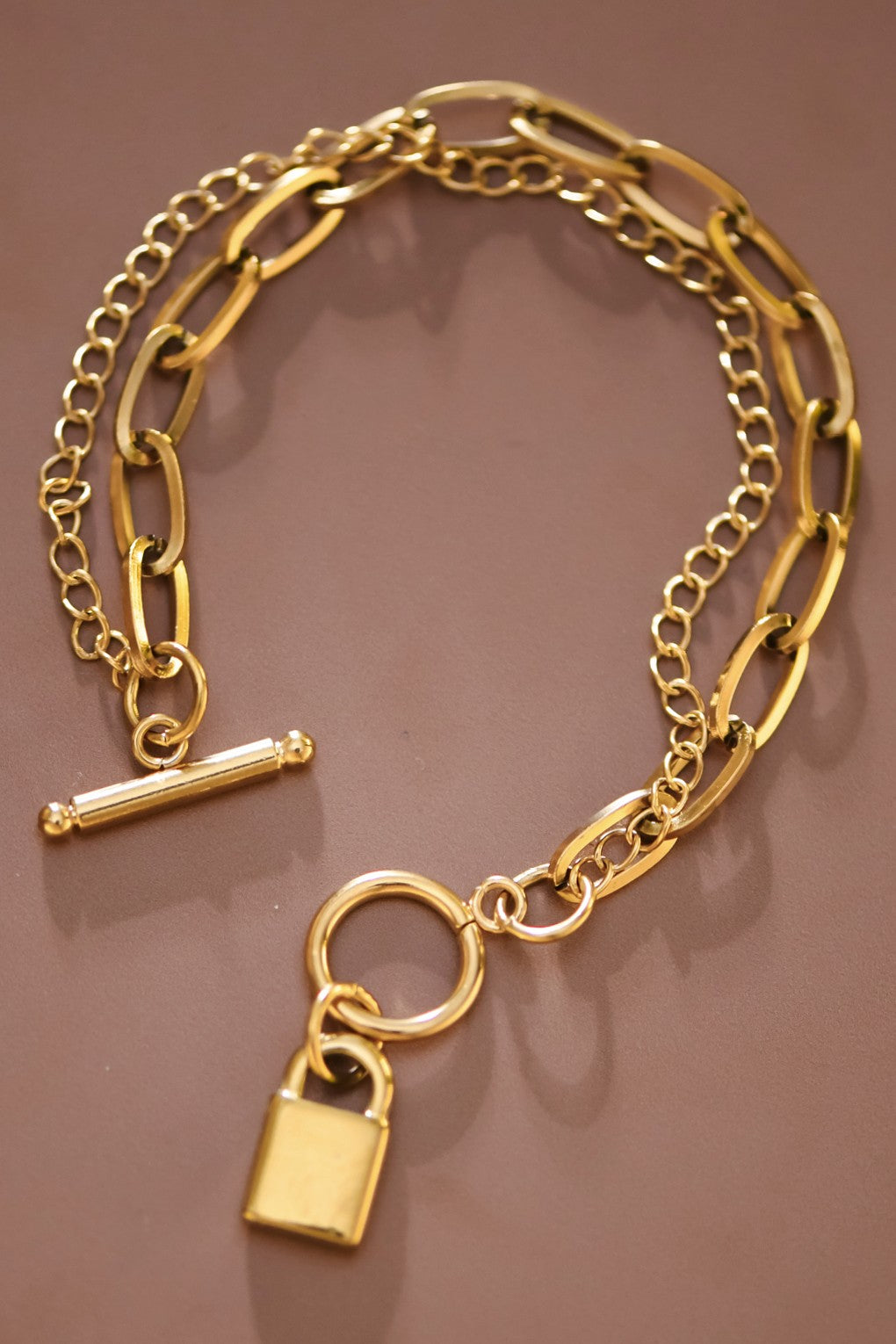 18k Gold Plated Waterproof Stainless Steel Chain Bracelet