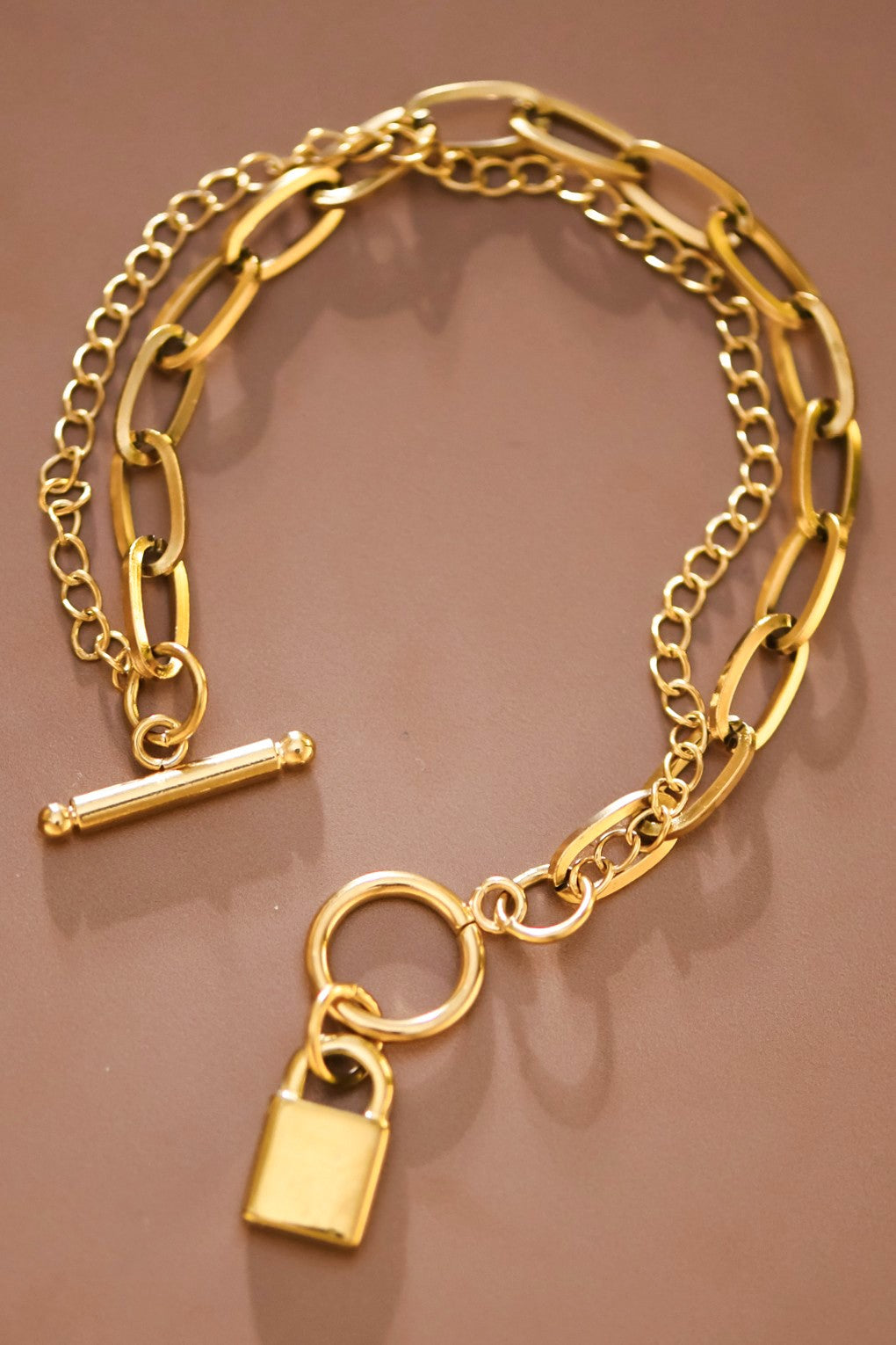 18k Gold Plated Waterproof Stainless Steel Chain Bracelet