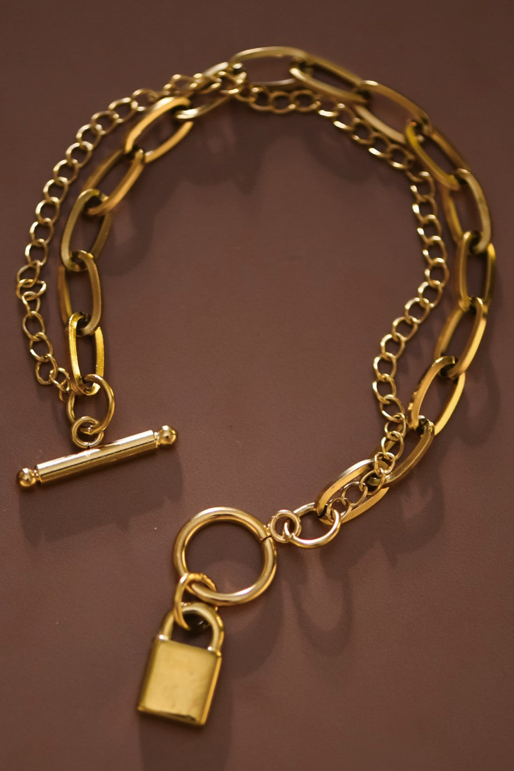 18k Gold Plated Waterproof Stainless Steel Chain Bracelet