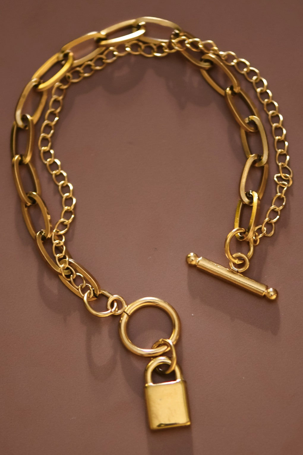 18k Gold Plated Waterproof Stainless Steel Chain Bracelet