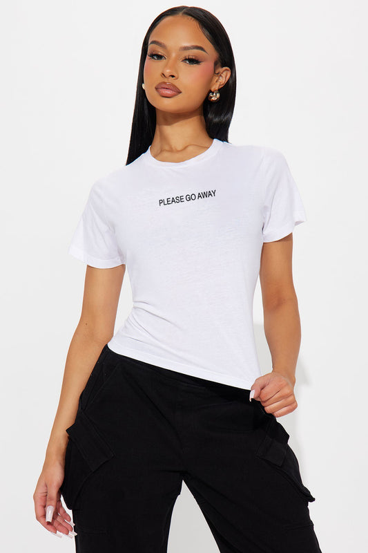 Please Go Away Lettering Tee