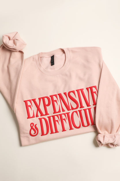 Expensive & Difficult Puff Midweight Sweatshirt – Statement Graphic
