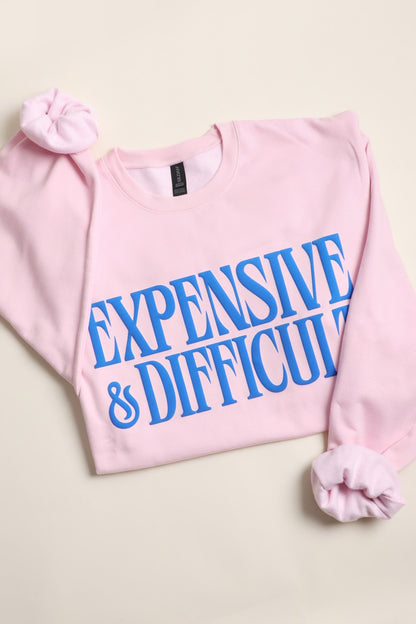 Expensive & Difficult Puff Midweight Sweatshirt – Statement Graphic