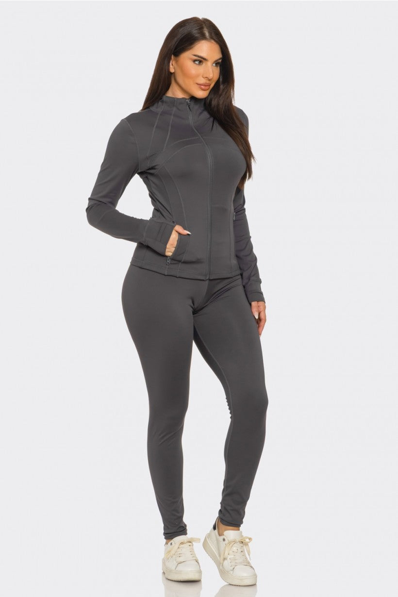 Zip Up Jacket And Leggings Set