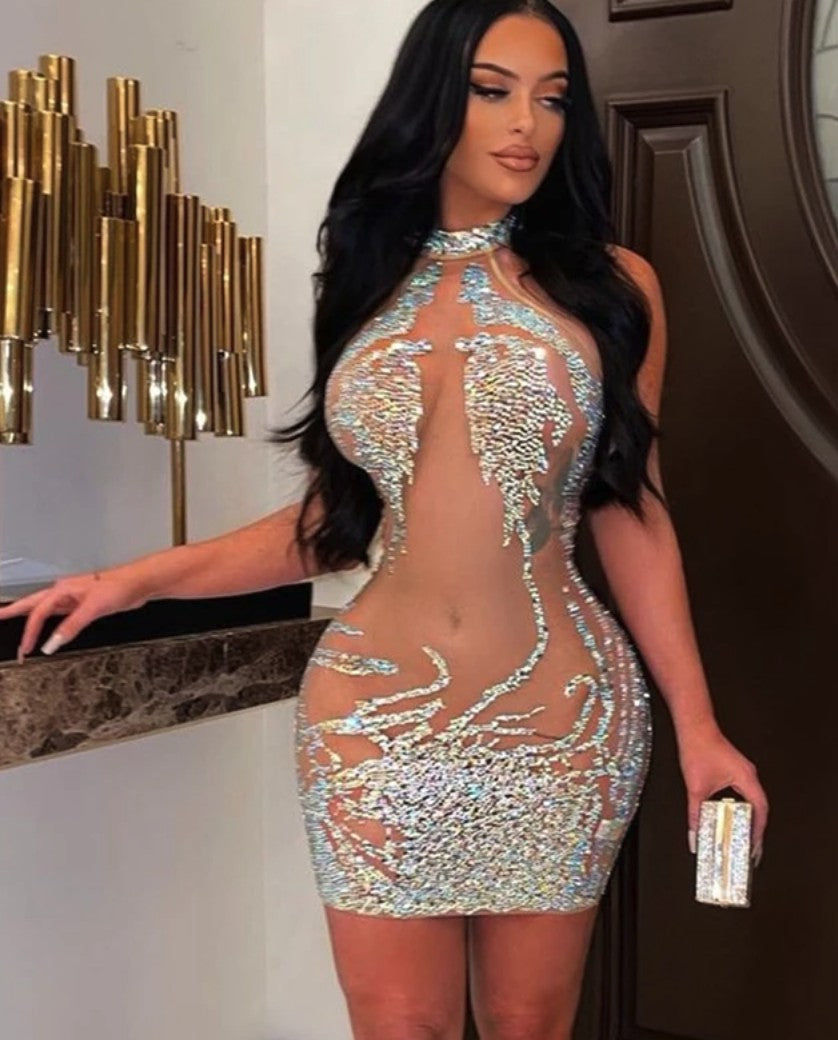 Sexy Rhinestone Dress