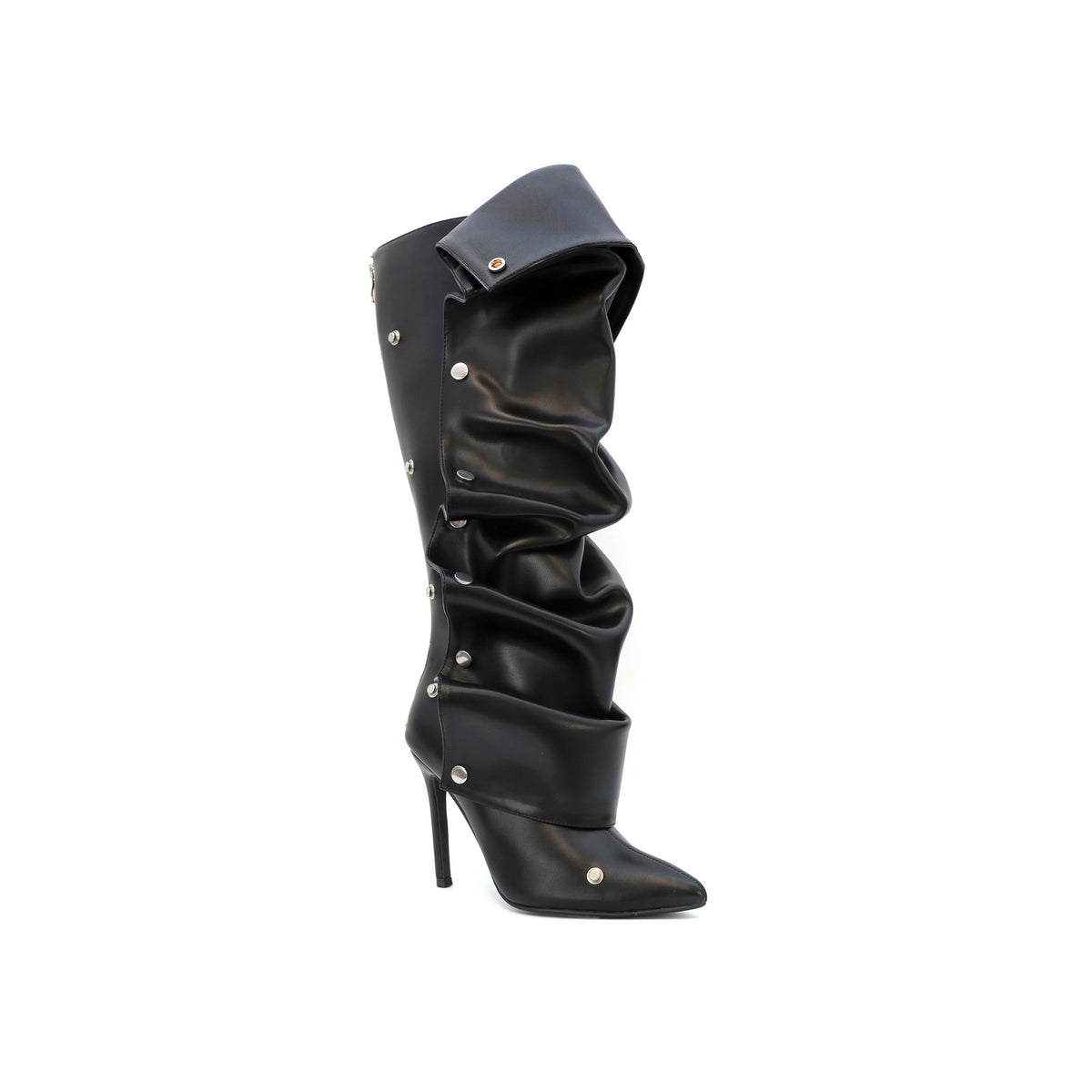 Pointed Toe Skinny High Shaft Heel Boot