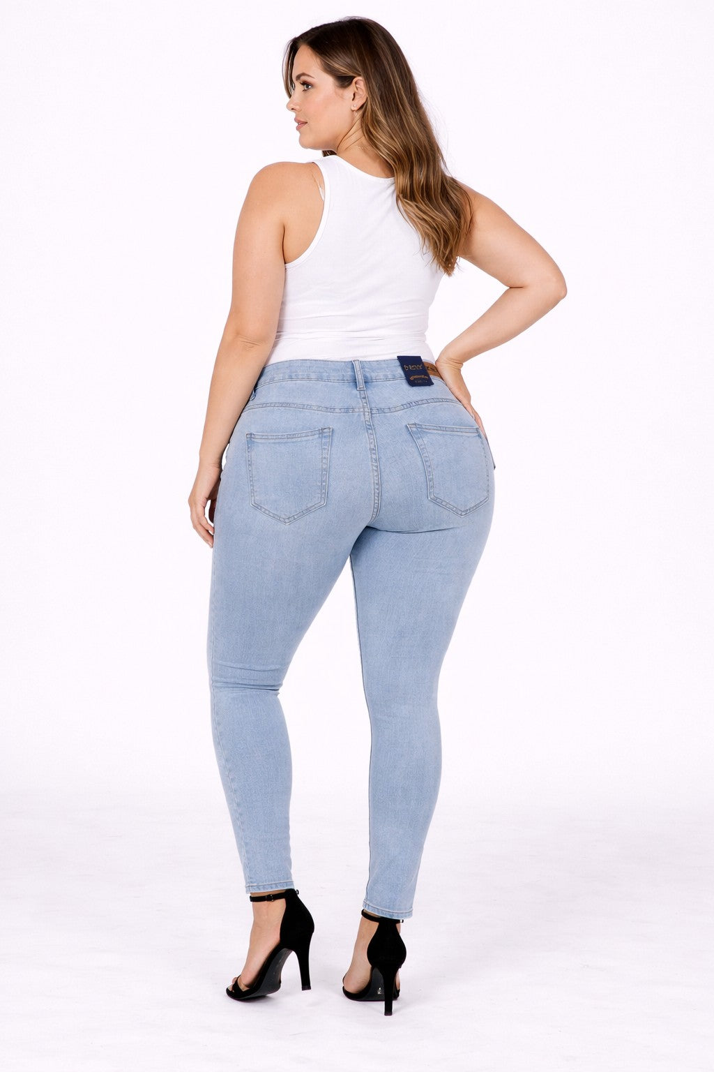 Plus Size Denim Jeans Ripped Skinny Pants Stretchy