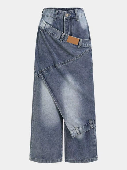Layered Straight Leg Jeans