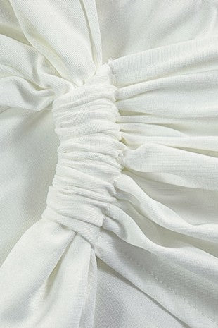 One-shoulder Cutout Ruched Maxi Dress
