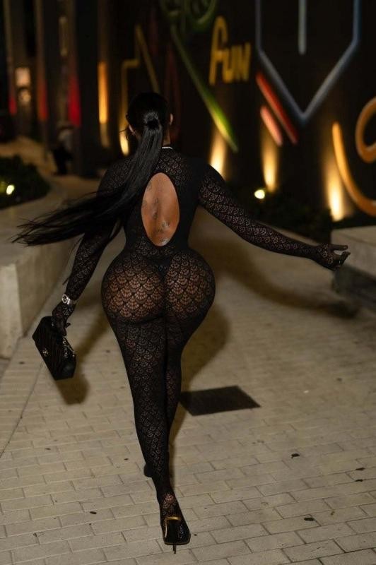 Sheer Scallop Mesh Long Sleeve Bodysuit
