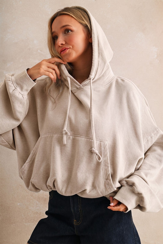 Vintage Washed Cloud Soft Relaxed Oversized Essential Hoodie