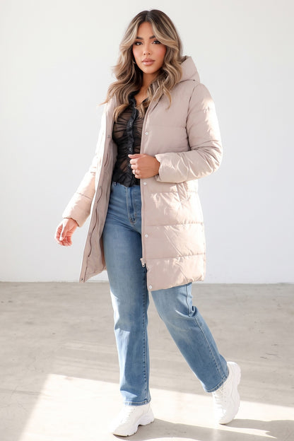 Puffy Padding Jacket With Hoodie