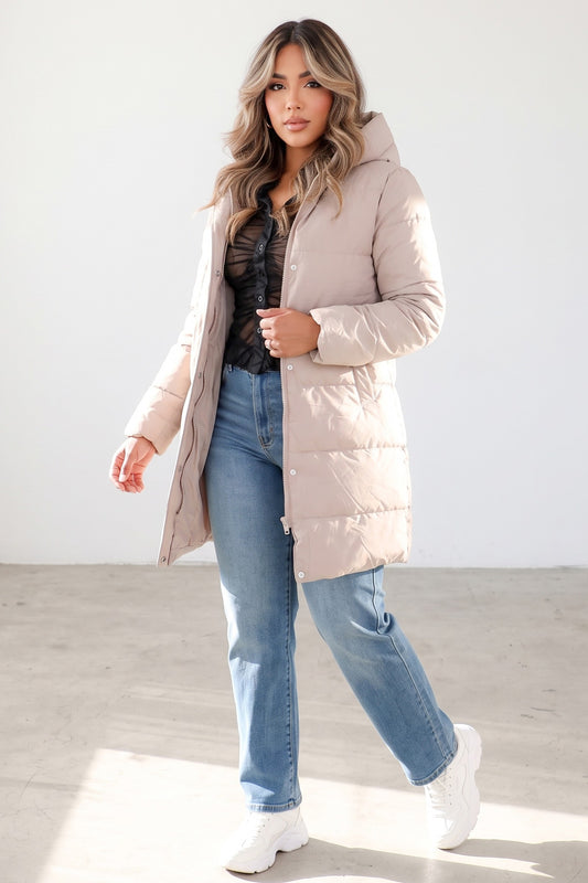 Puffy Padding Jacket With Hoodie