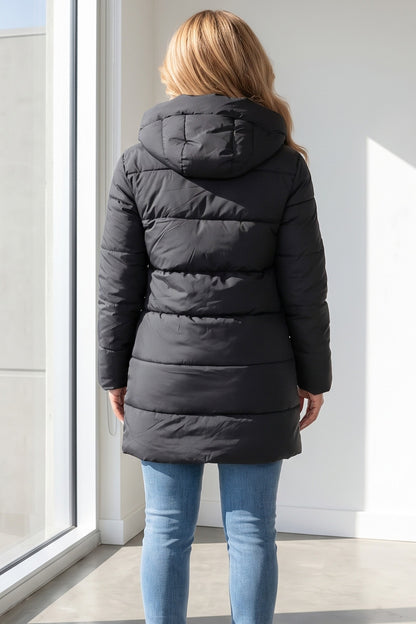 Puffy Padding Jacket With Hoodie
