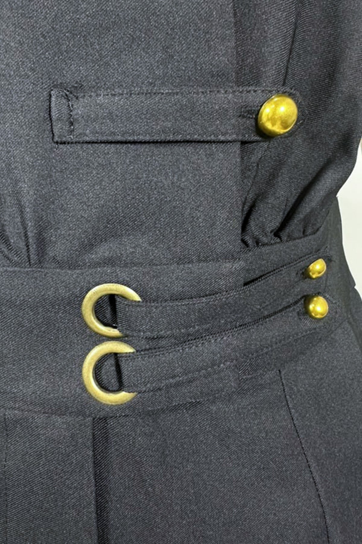 Cap Sleeve Madarin Collar Button Up Wide Leg Jumpsuit