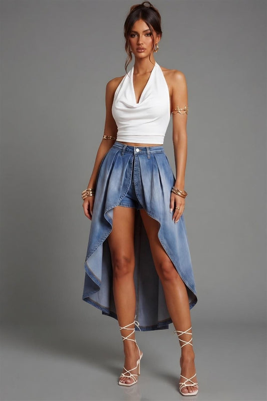 Hi Lo Skirt Attached Shorts