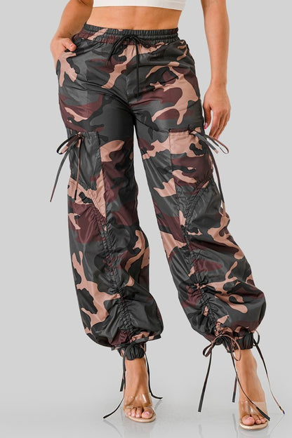 Camo Tie Cargo Camo Pants