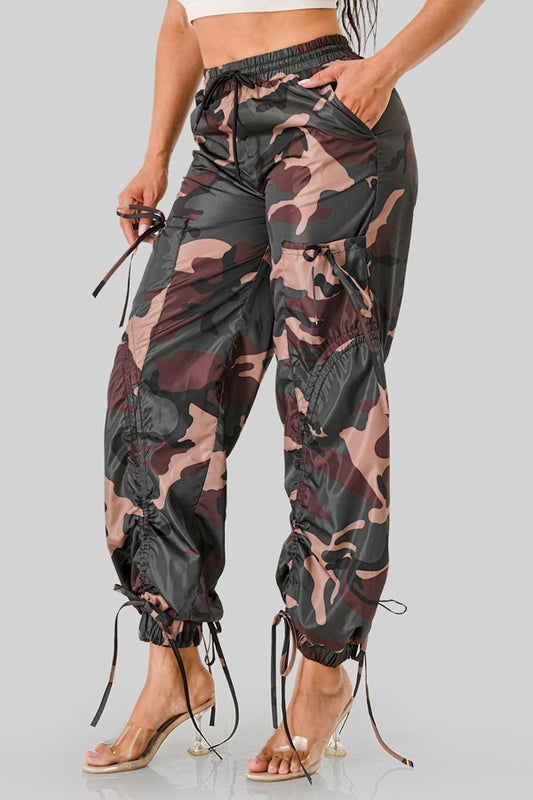 Camo Tie Cargo Camo Pants